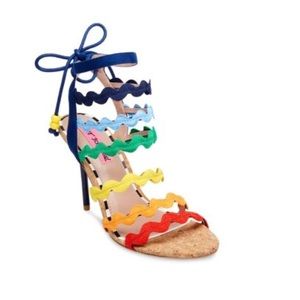 SOLD!!!! Betsey Johnson Cali Rainbow Heels 6 🌈